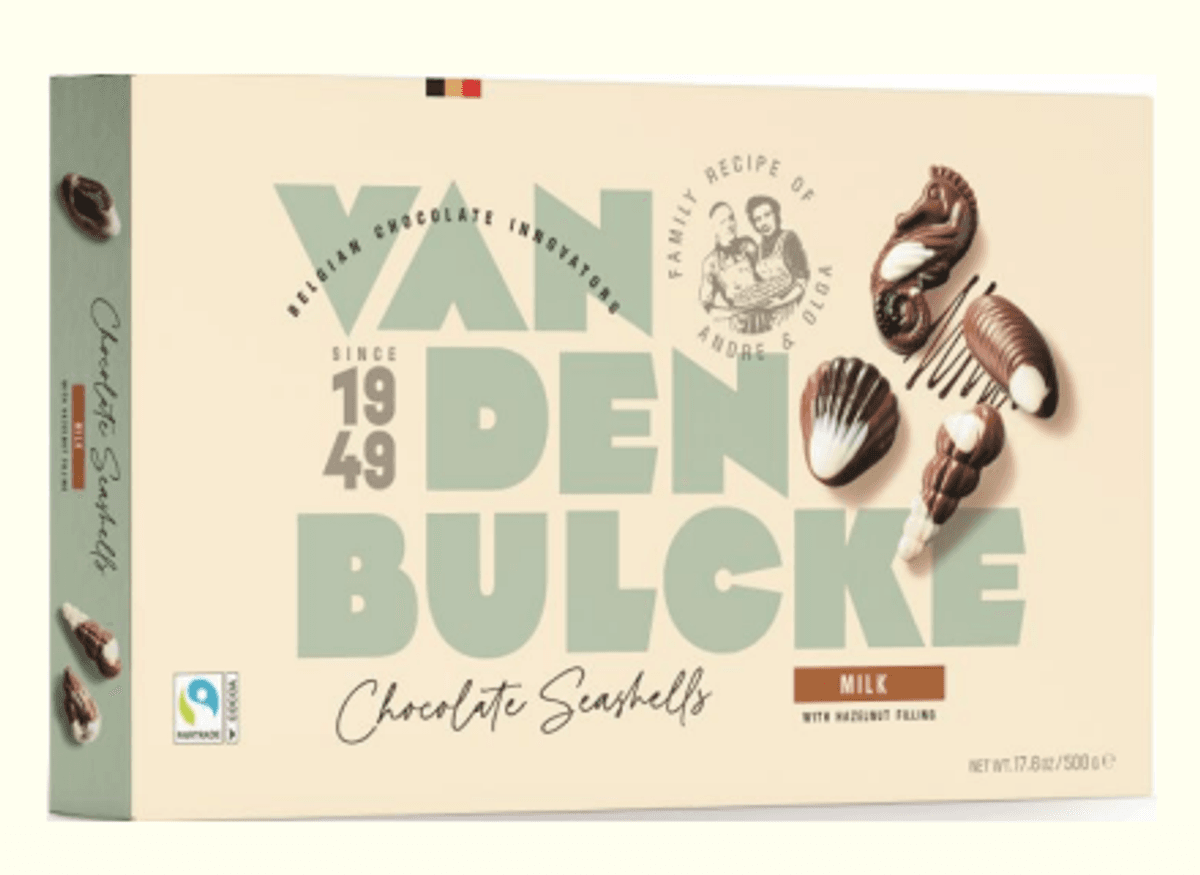 Belgisk konfekt seashells 500g - Van Den Bulcke 