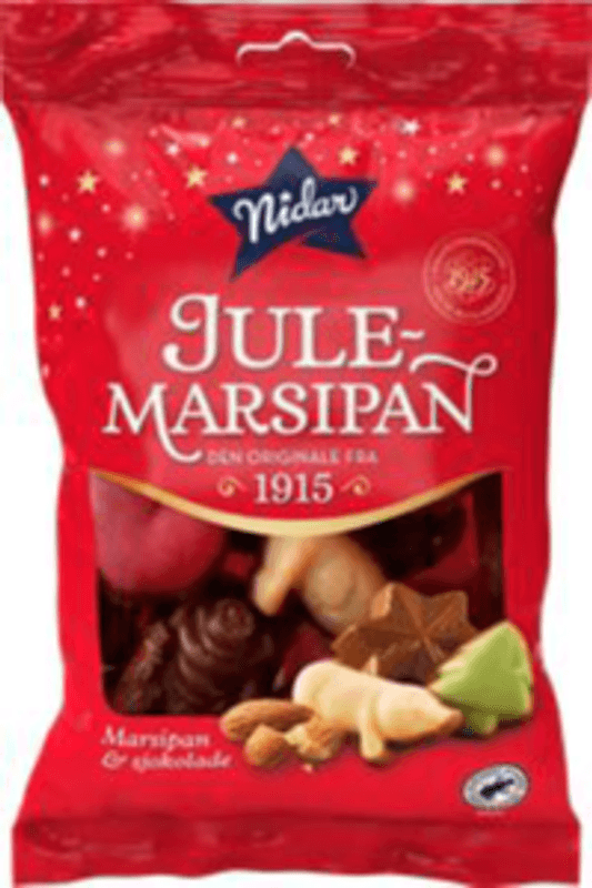 Nidar Julemarsipan og -sjokolade 130g