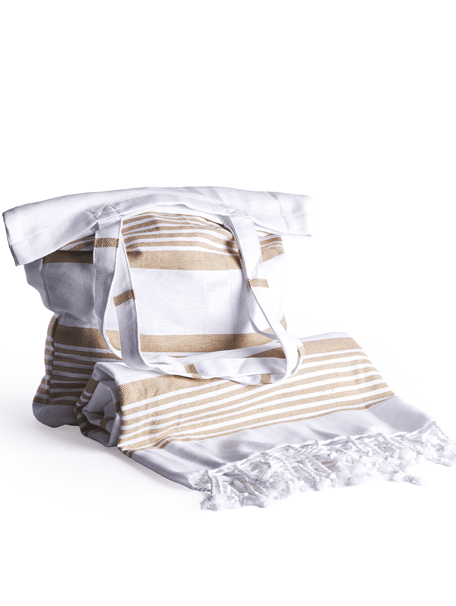 Hamamhåndkle med strandveske